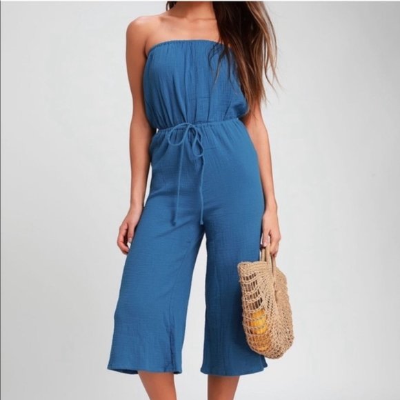 Lulus Pants - LuLu's Strapless Jumpsuit